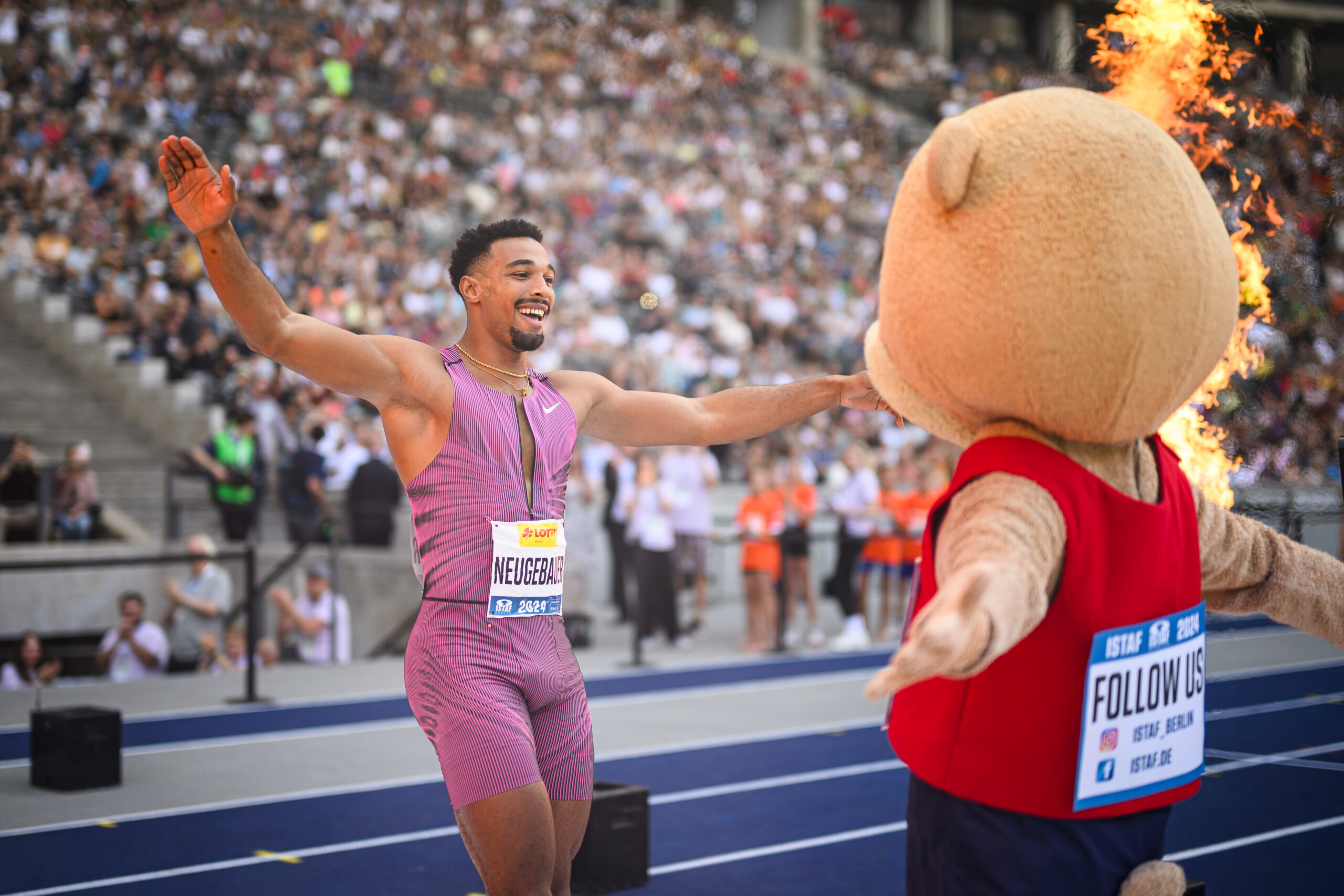 Nach Gold bei der Leichtathletik-EM in Birmingham: Zehnkampf-Europameister Leo Neugebauer startet beim ISTAF im Berliner Olympiastadion