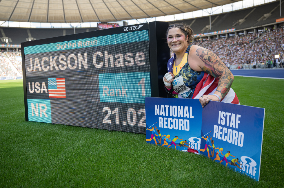 ISTAF record in the shot put