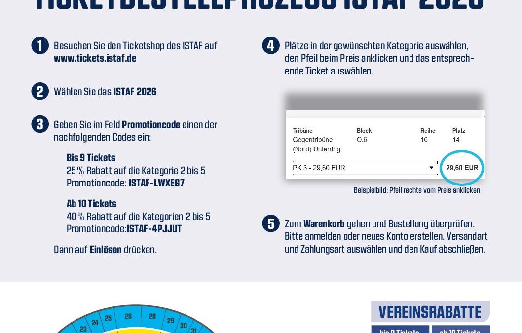 ISTAF 26 Bestellablauf Vereinstickets