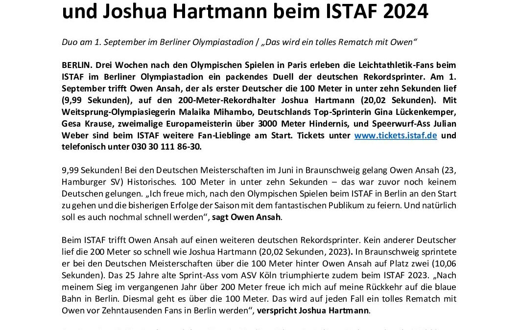 MEDIENINFO_ISTAF24_Rekordsprinter beim ISTAF_240723