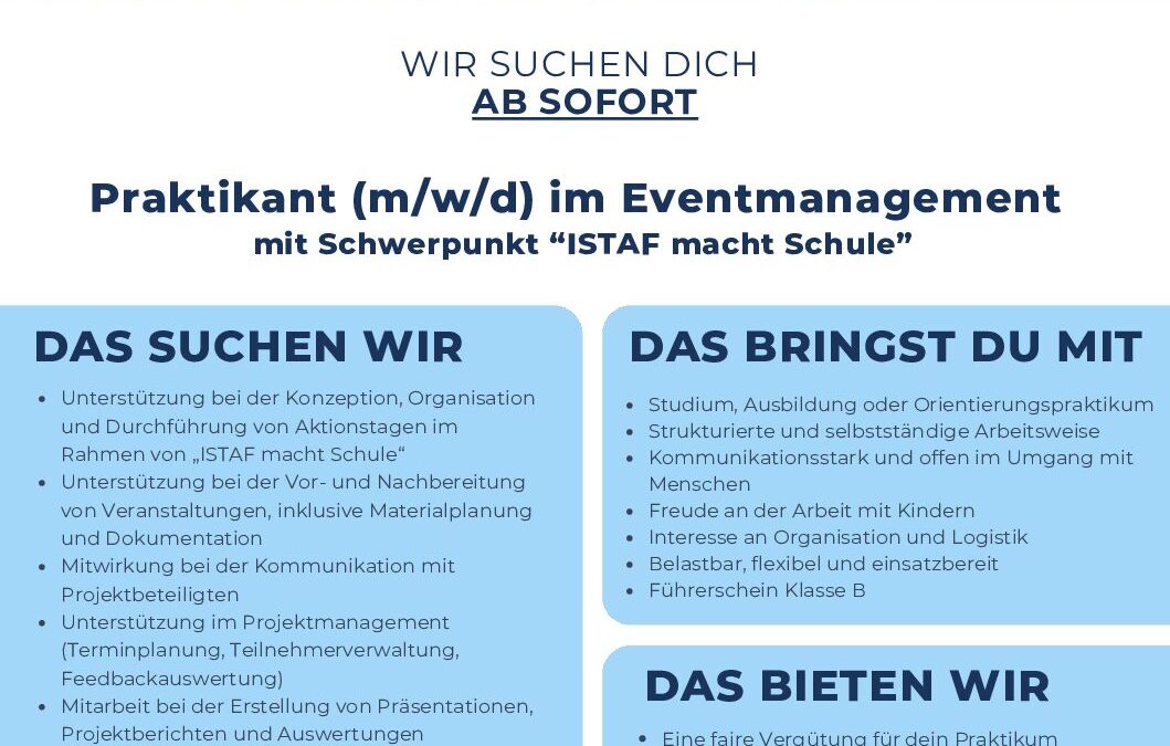 Stellenausschreibung ISTAF macht Schule
