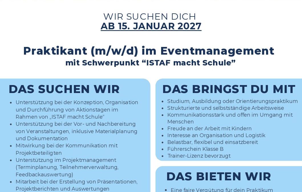 Stellenausschreibung_ISTAF macht Schule